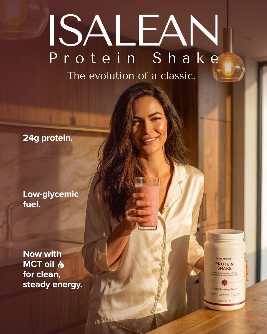 IsaLean Protein Shake - Complete Nutrition for Maintaining Healthy Weight & Lean Muscle Growth Enhanced with MCT Oil - 24 Vitamins & Minerals - 28.1 oz - 14 Meal Canister - Creamy Chocolate