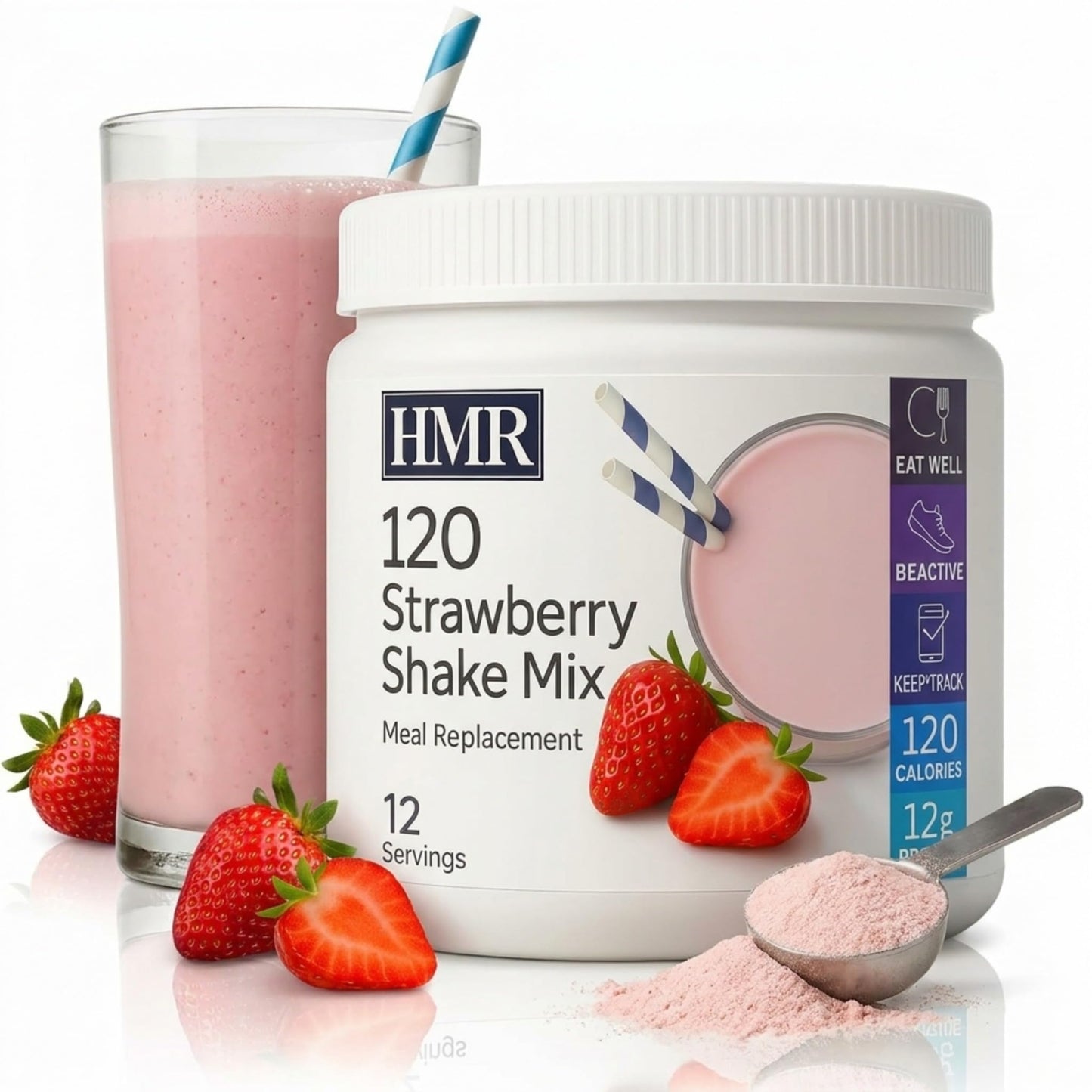 HMR 120 Chocolate Shake Meal Replacement Powder | Chocolate Shake Mix to Support Healthy Weight Loss | 12g of Protein | Nutritional Drink | Low Calorie Food | 12 Servings
